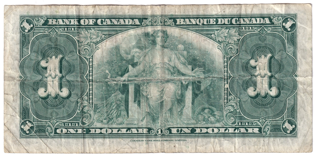 BC-21d 1937 Canada $1 Coyne-Towers, K/N, Fine (F12)