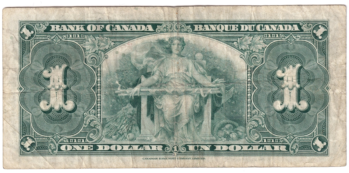 BC-21d 1937 Canada $1 Coyne-Towers, W/N, Fine (F12)