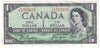 BC-29b 1954 Canada $1 Beattie-Coyne, Devil's Face, J/A, Almost Uncirculated (AU50)