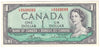 BC-37c 1954 Canada $1 Bouey-Rasminsky, L/F, EF-AU (EF45)