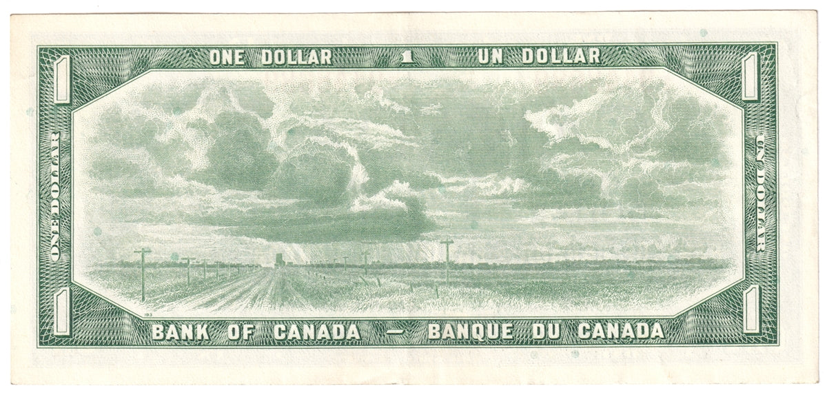 BC-37c 1954 Canada $1 Bouey-Rasminsky, L/F, EF-AU (EF45)