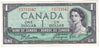 BC-37a 1954 Canada $1 Beattie-Coyne, E/L, VF-EF (VF30)