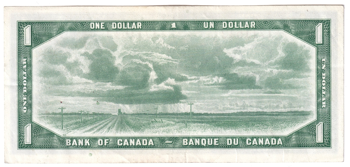 BC-37a 1954 Canada $1 Beattie-Coyne, E/L, VF-EF (VF30)