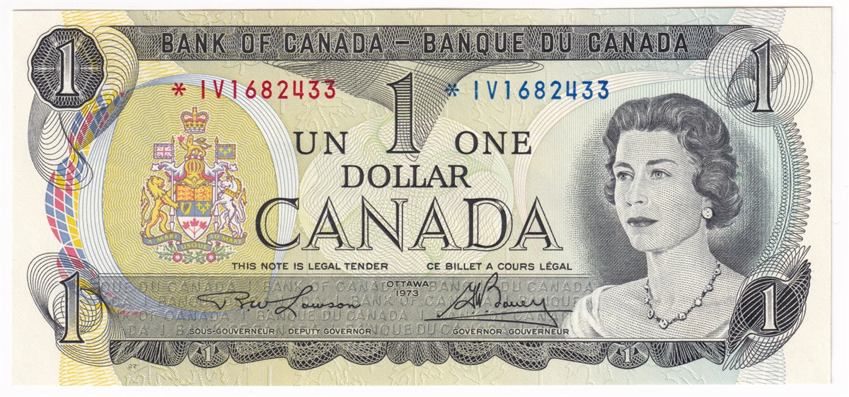 BC-46aA 1973 Canada $1 Lawson-Bouey, *IV, AU-UNC (AU55)
