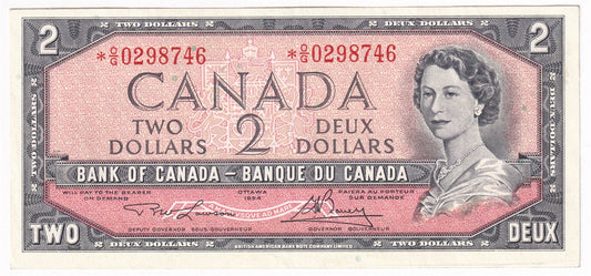 BC-38dA 1954 Canada $2 Lawson-Bouey, *O/G, VF-EF