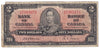BC-22a 1937 Canada $2 Osborne-Towers, B/B, Circ