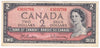 BC-38b 1954 Canada $2 Beattie-Rasminsky, Z/R, Extra Fine (EF40)
