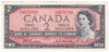 BC-38b 1954 Canada $2 Beattie-Rasminsky, D/U, EF-AU (EF45)