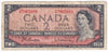 BC-38a 1954 Canada $2 Beattie-Coyne, A/R, Fine (F12)