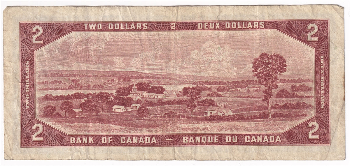 BC-38a 1954 Canada $2 Beattie-Coyne, A/R, Fine (F12)