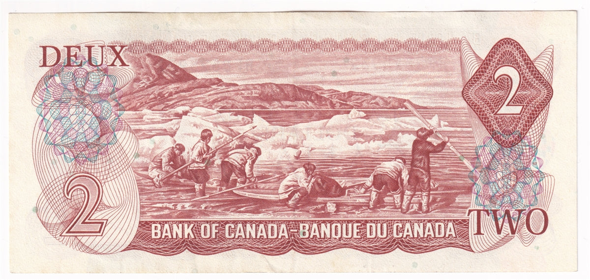 BC-47a 1974 Canada $2 Lawson-Bouey, RF, Extra Fine (EF40)