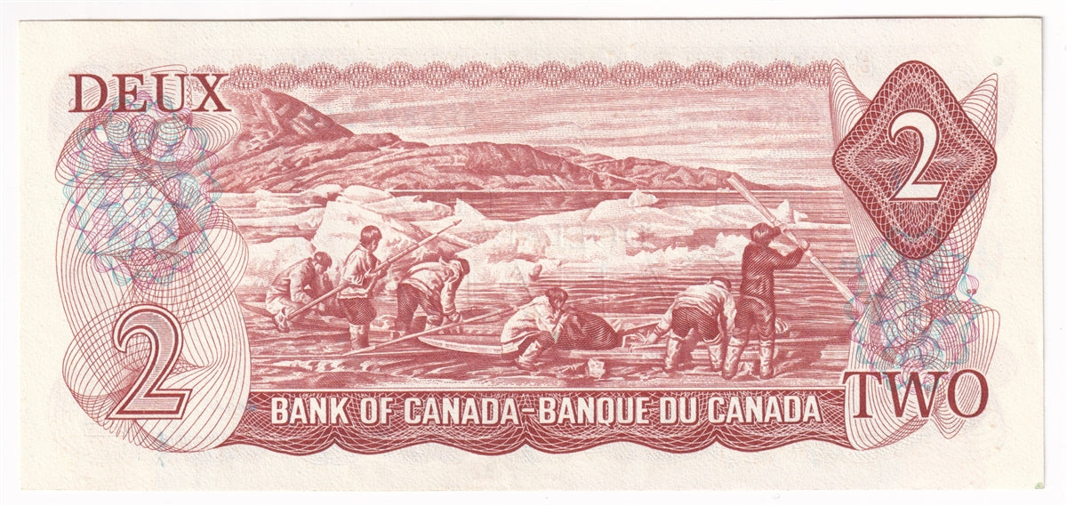 BC-47a-i 1974 Canada $2 Lawson-Bouey, AGC, Almost Uncirculated (AU50)