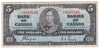 BC-23c 1937 Canada $5 Coyne-Towers, X/C, F-VF (F15)