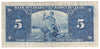 BC-23c 1937 Canada $5 Coyne-Towers, X/C, F-VF (F15)