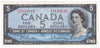 BC-39b 1954 Canada $5 Beattie-Rasminsky, D/S, Uncirculated (MS60)
