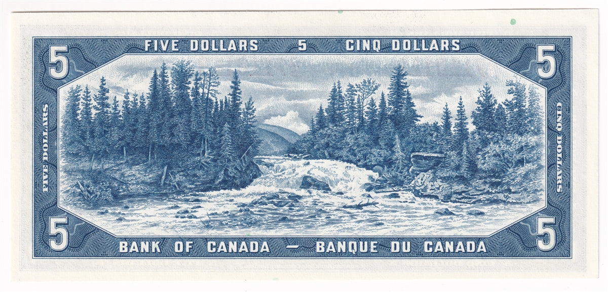BC-39b 1954 Canada $5 Beattie-Rasminsky, D/S, Uncirculated (MS60)