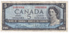 BC-39b 1954 Canada $5 Beattie-Rasminsky, C/X, F-VF (F15)