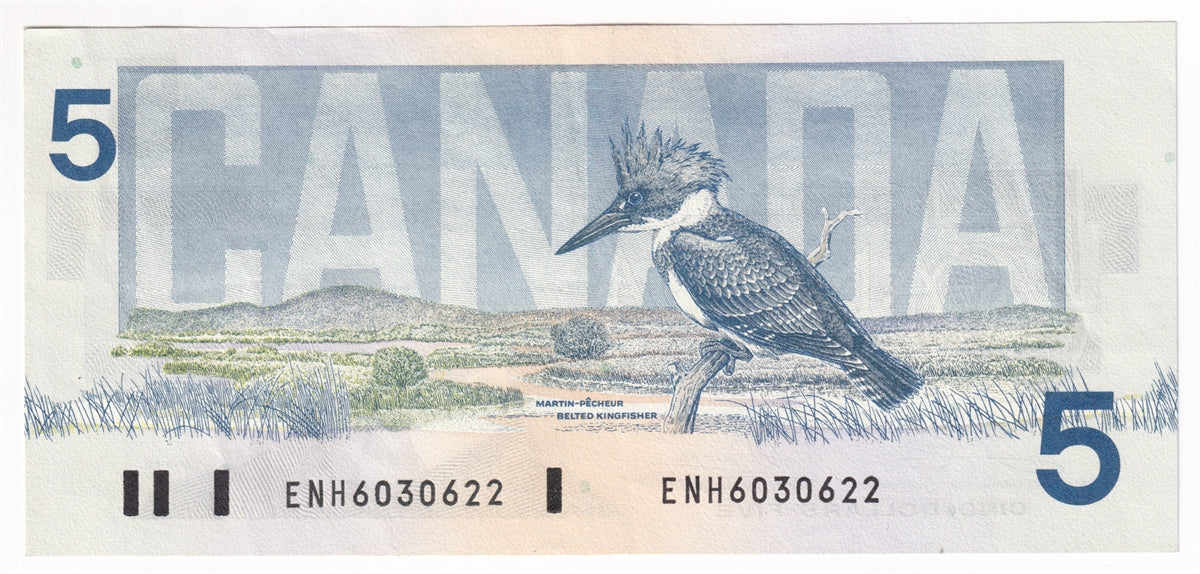 BC-56a 1986 Canada $5 Crow-Bouey, ENH, EF