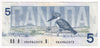 BC-56eA 1986 Canada $5 Knight-Dodge, HNA (9.800M-9.999M), Extra Fine (EF40)