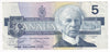 BC-56eA 1986 Canada $5 Knight-Dodge, HNA (9.800M-9.999M), Extra Fine (EF40)
