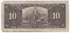 BC-24b 1937 Canada $10 Gordon-Towers, Y/D, Circ