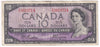 BC-40a 1954 Canada $10 Beattie-Coyne, T/D, F-VF (F15)
