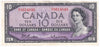 BC-40b 1954 Canada $10 Beattie-Rasminsky, E/T, Almost Uncirculated (AU50)