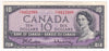 BC-40b 1954 Canada $10 Beattie-Rasminsky, F/T, Extra Fine (EF40)