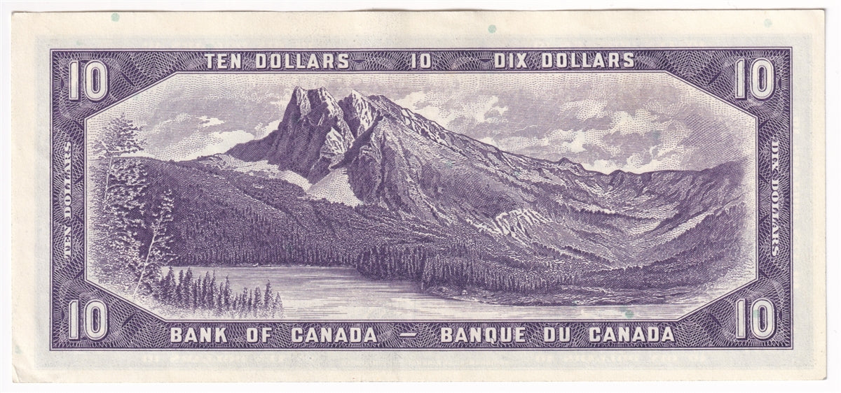 BC-40b 1954 Canada $10 Beattie-Rasminsky, U/T, EF-AU (EF45)
