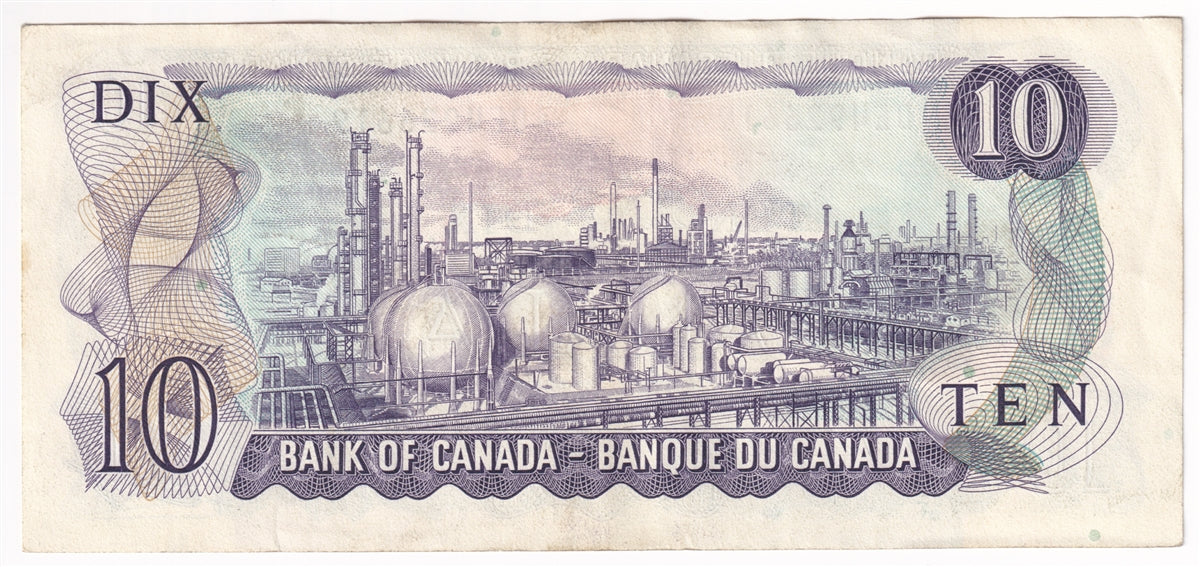 BC-49a 1971 Canada $10 Beattie-Rasminsky, DE, Extra Fine (EF40)