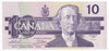 BC-57a 1989 Canada $10 Thiessen-Crow, ADF, AU-UNC