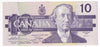 BC-57a 1989 Canada $10 Thiessen-Crow, ADH, AU-UNC (AU55)