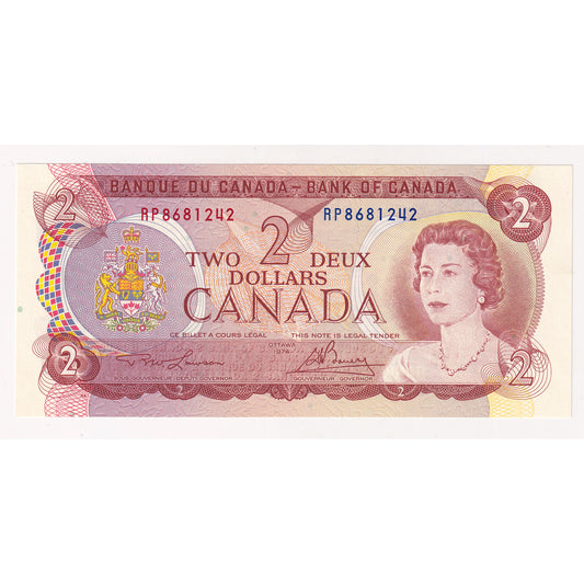 BC-47a 1974 Canada $2 Lawson-Bouey, RP, Choice Uncirculated (CUNC63)