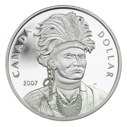 2007 Canada Thayendanegea Proof Sterling Silver Dollar