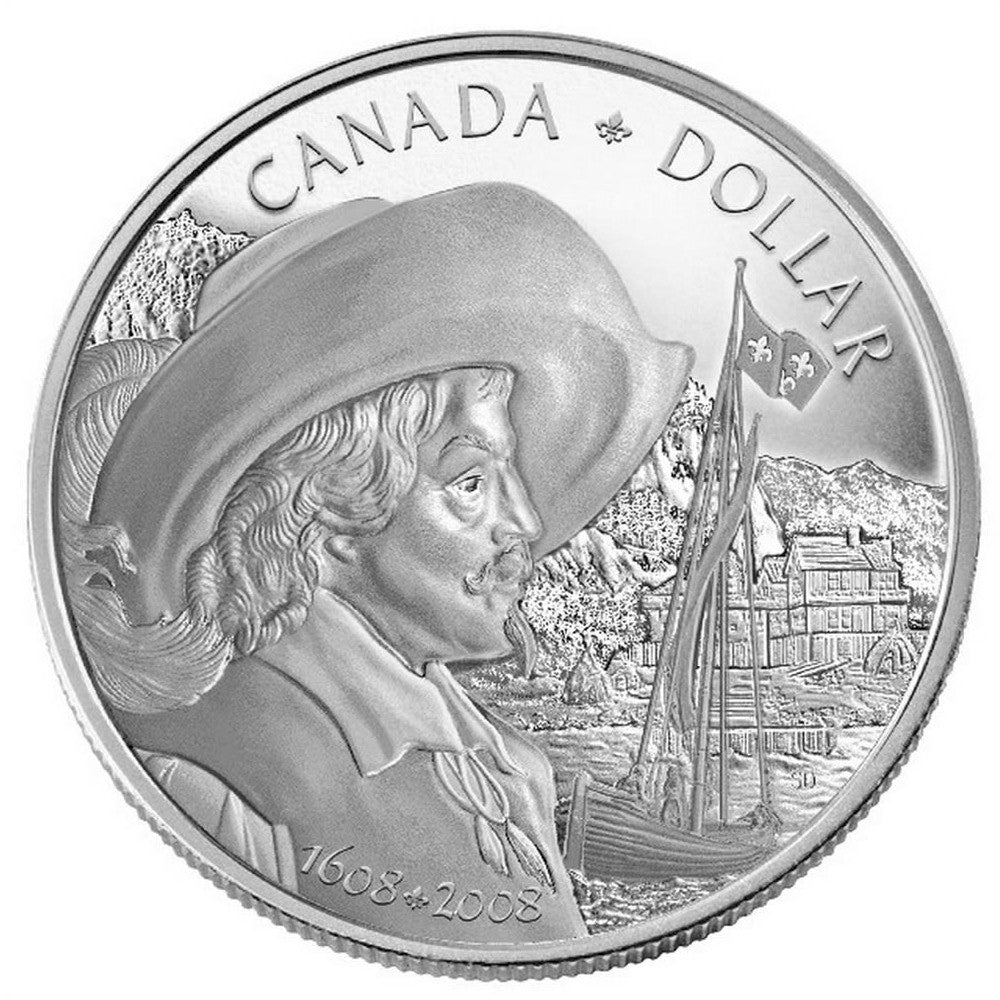 2008 Canada Quebec City 400th Anniversary Proof Silver Dollar