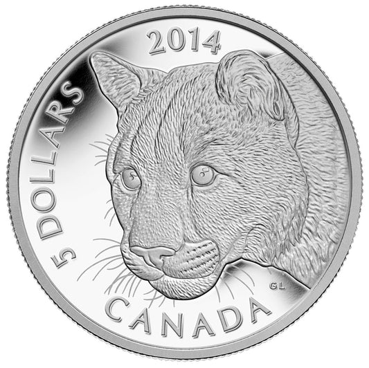 2014 Canada $5 Cougar Platinum Coin (TAX Exempt)