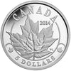2014 Canada $5 Overlaid Majestic Maple Leaves 1/10oz Platinum (No Tax)