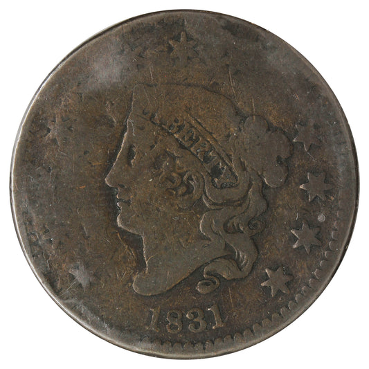 1831 Large Letters USA Cent (Impaired)