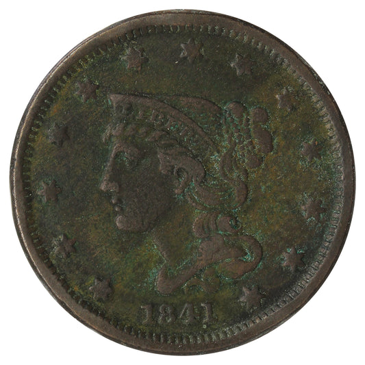 1841 Small Date USA Cent (Impaired)