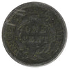 1845 Short Top 5 USA Cent (Toned)