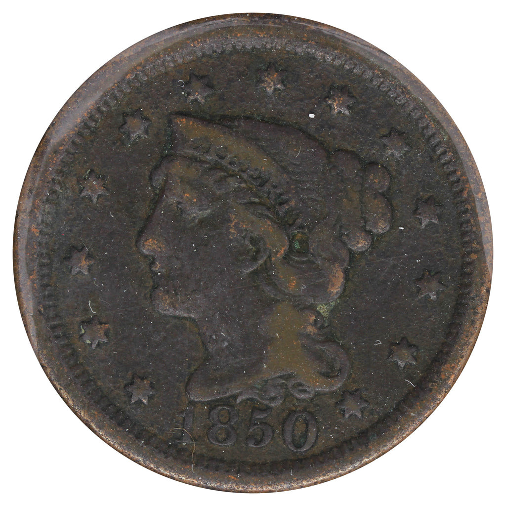 1850 USA Cent (Scratched)