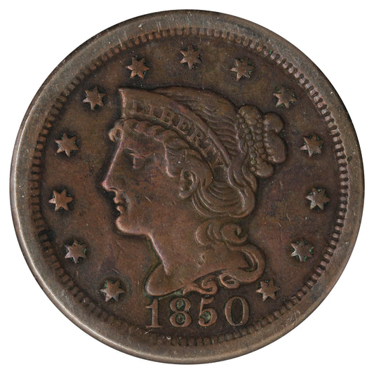 1850 USA Cent (Toned)