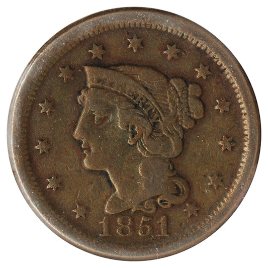 1851 USA Cent (Cleaned)