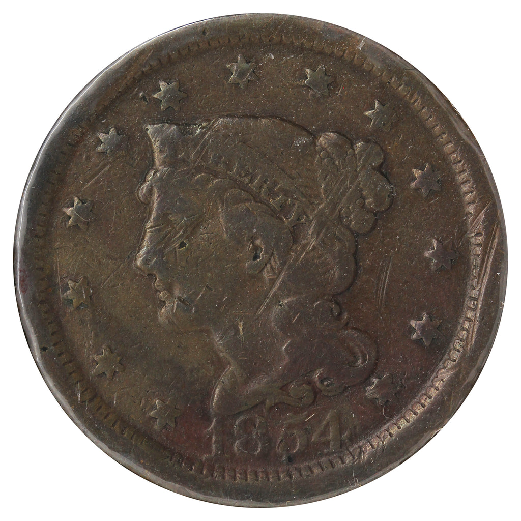 1854 USA Cent (Scratched)