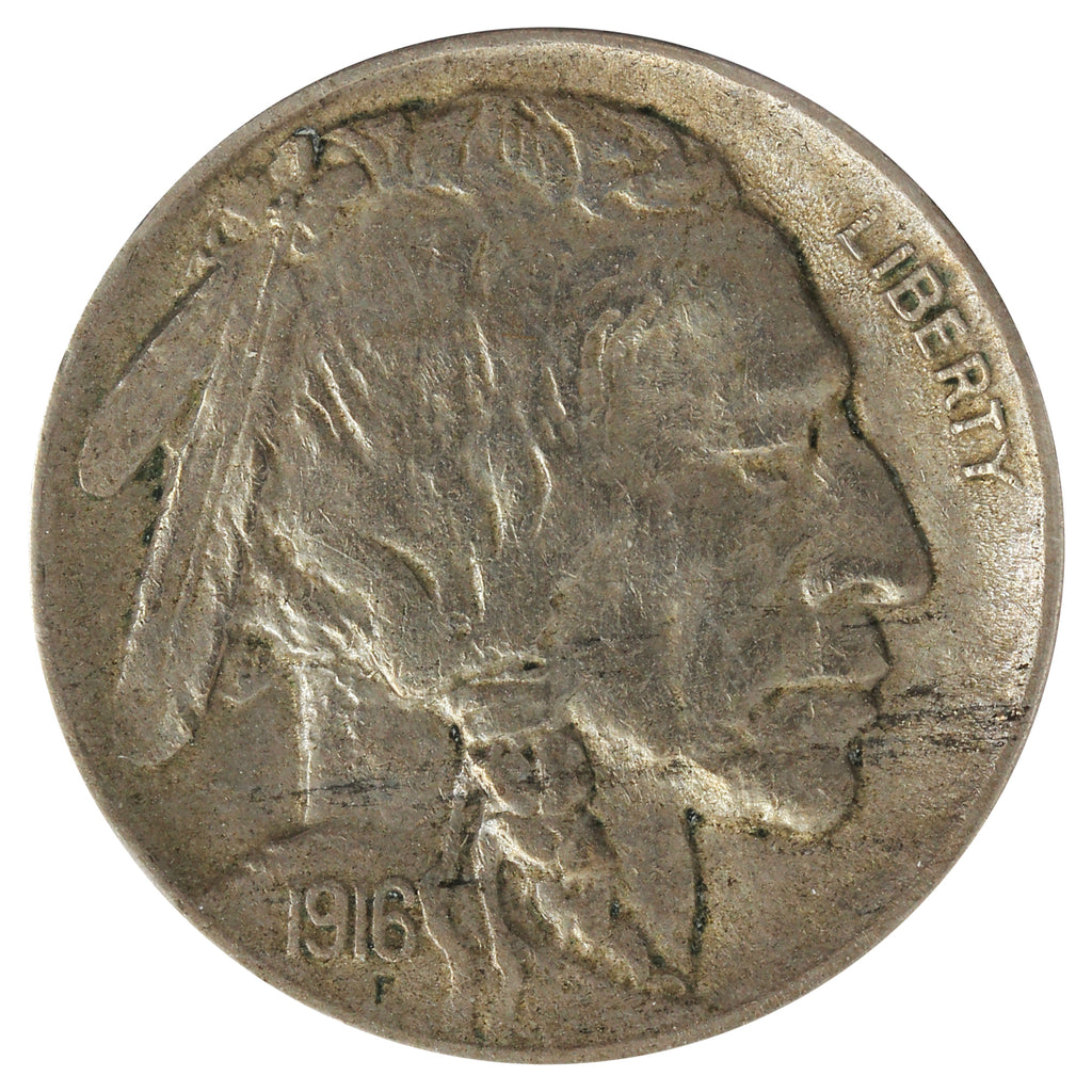 1916 D USA Nickel Extra Fine (EF40) Impaired