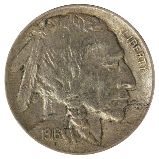 1916 D USA Nickel Extra Fine (EF40) Impaired