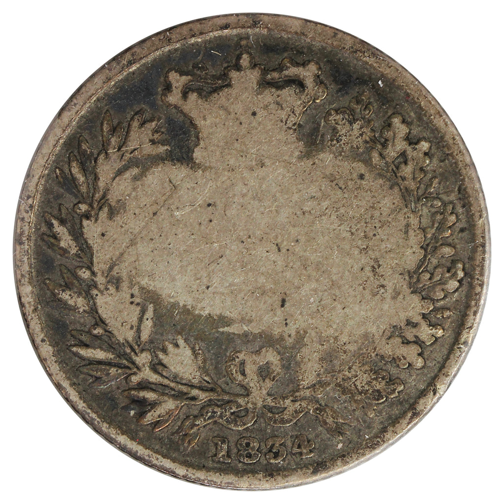 Great Britain 1834 6 Pence G-VG (G6) Toned