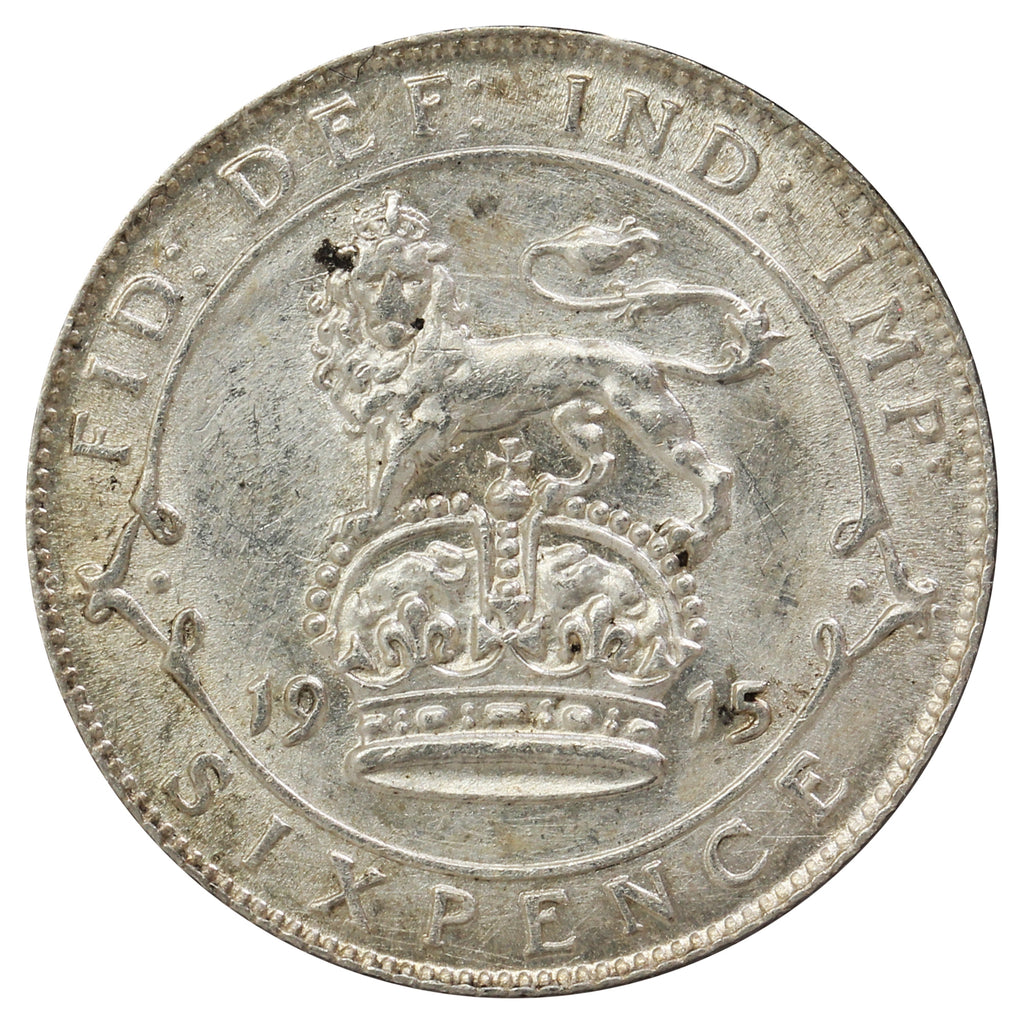 Great Britain 1915 6 Pence UNC (MS60) Scratched