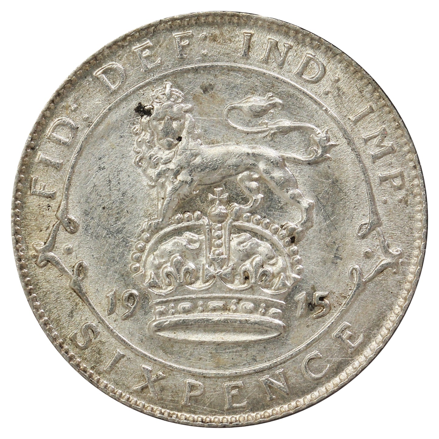 Great Britain 1915 6 Pence UNC (MS60) Scratched