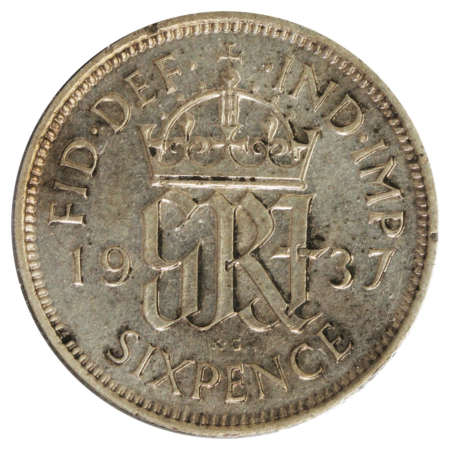 Great Britain 1937 6 Pence UNC (MS60) Toned